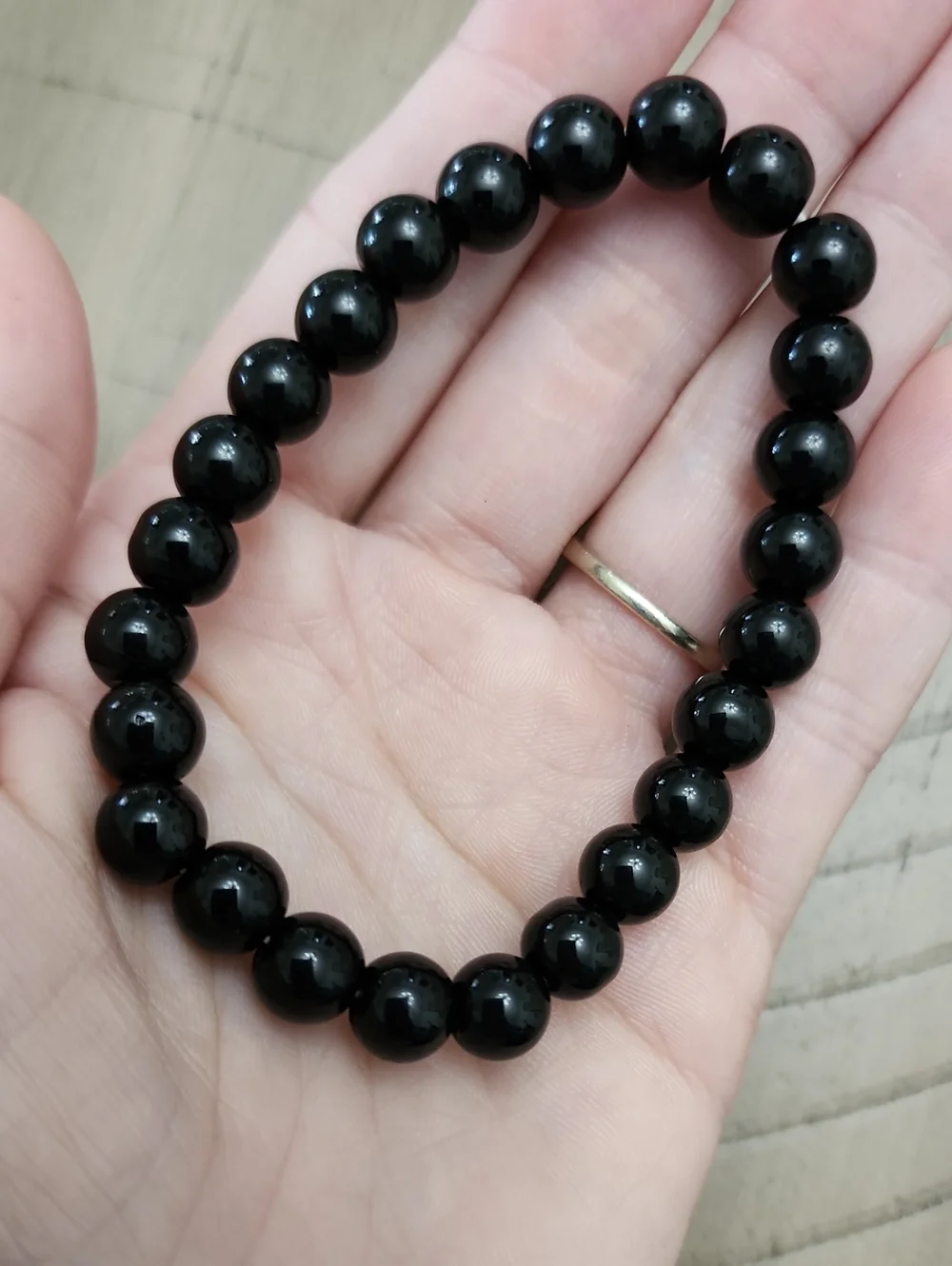 1pc Natural Crystal Bracelets For Women Men - 8mm Semi-Precious Gemstone Beaded
